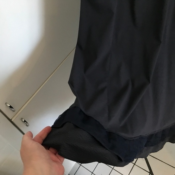 Claire France Y2K Mini dress Navy Striped Sleeveless Artsy Art wear Sz 14 - Picture 9 of 9